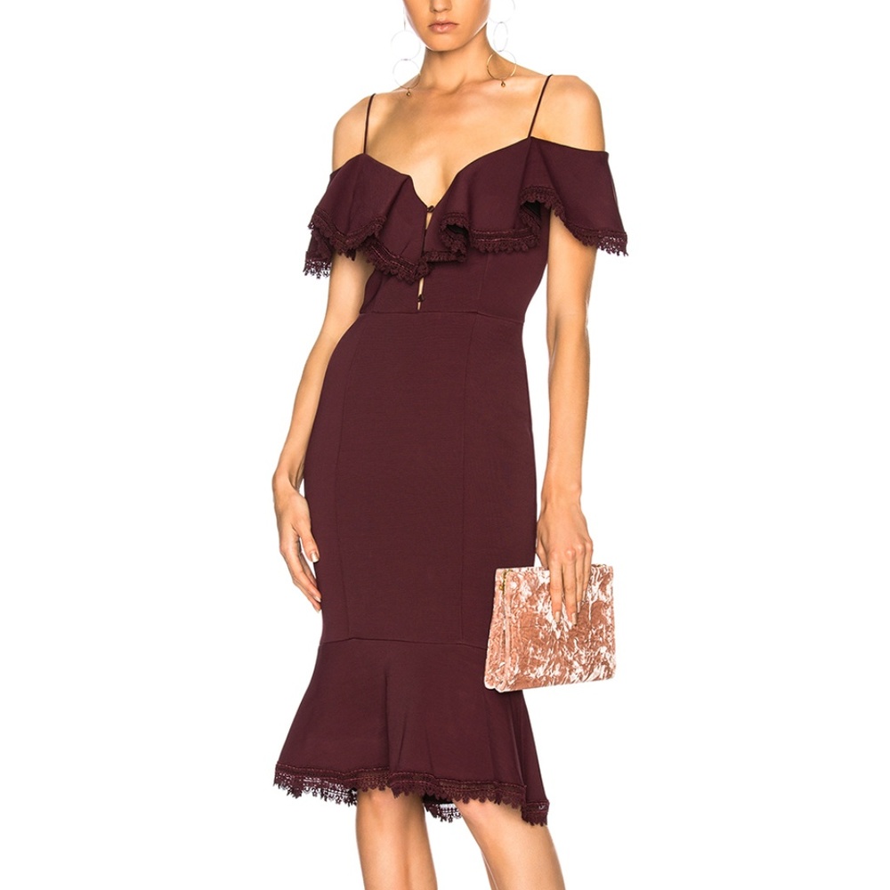 NICHOLAS Bandage Off Shoulder Dress